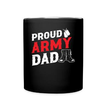 Soldier Proud Army Dad Military Army Veteran - Full Colour Mug - black - Front