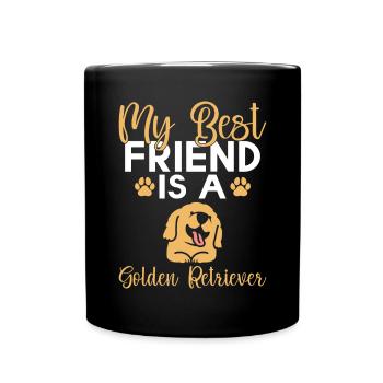 Golden Retriever Gifts - Full Colour Mug - black - Front