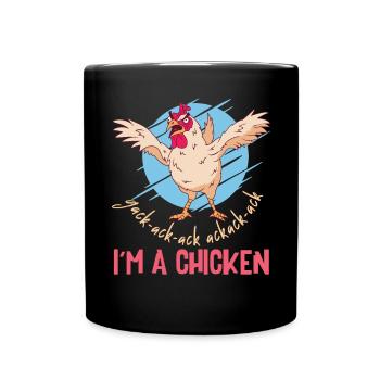 I'm A Chicken Custome Kids - Full Colour Mug - black - Front