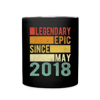 Anniversaire Mai 2018 Épopée légendaire - Mug uni - noir - Devant