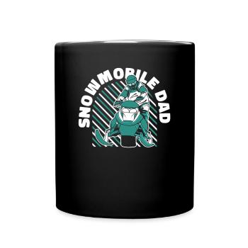 Snowmobile Dad Snowmobile Snowmobile Snow Motorcycle - Full Colour Mug - black - Front