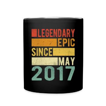 Anniversaire Mai 2017 Épopée légendaire - Mug uni - noir - Devant