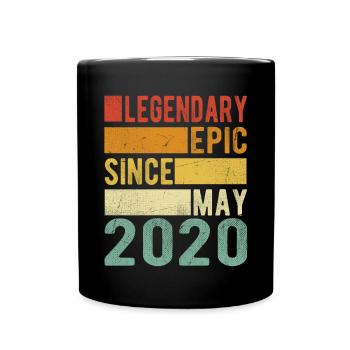 Anniversaire Mai 2020 Épopée légendaire - Mug uni - noir - Devant