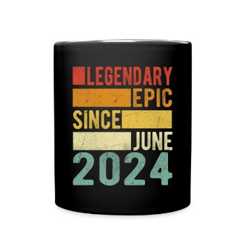 Anniversaire juin 2024 Épopée légendaire - Mug uni - noir - Devant