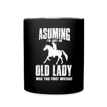 Schönes Reiten Pferde Spruch für Reiter - Tasse einfarbig - Schwarz - Vorne