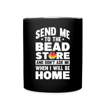 Perle Perle Broderie Bijoutier Fabricant de bijoux - Mug uni - noir - Devant