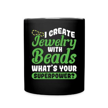 Perle Perle Broderie Bijoutier Fabricant de bijoux - Mug uni - noir - Devant