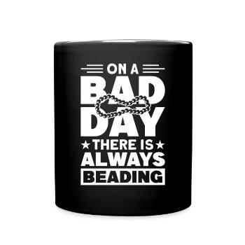 Perle Perle Broderie Bijoutier Fabricant de bijoux - Mug uni - noir - Devant