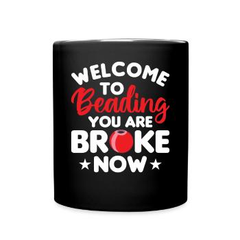 Beaded Beadwork Jeweller Jewellery Maker - Full Colour Mug - black - Front