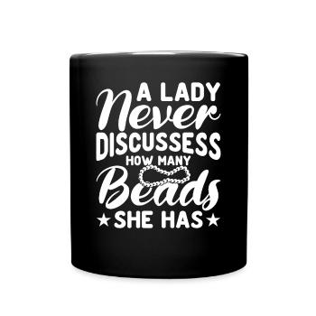 Beaded Beadwork Jeweller Jewellery Maker - Full Colour Mug - black - Front
