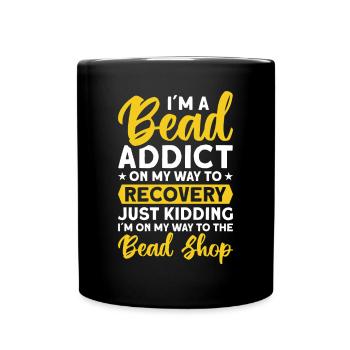 Perle Perle Broderie Bijoutier Fabricant de bijoux - Mug uni - noir - Devant