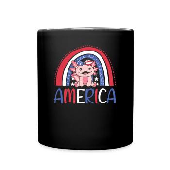 4 juillet American Axolotl for Kids USA - Mug uni - noir - Devant