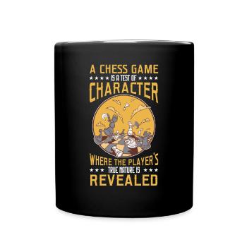 Schach Schachfigur König Bauer Traum - Tasse einfarbig - Schwarz - Vorne