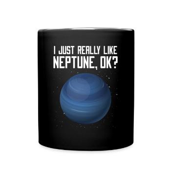 Neptun - Tasse einfarbig - Schwarz - Vorne