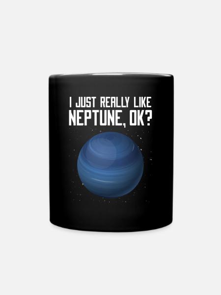 Neptun - Tasse einfarbig - Schwarz