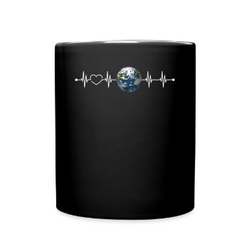 Erde - Tasse einfarbig - Schwarz - Vorne