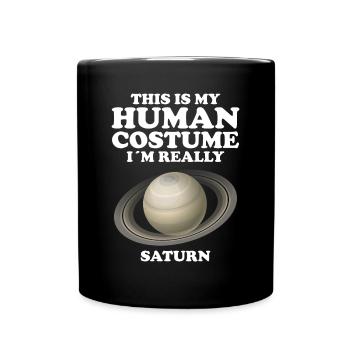 Saturn - Tasse einfarbig - Schwarz - Vorne