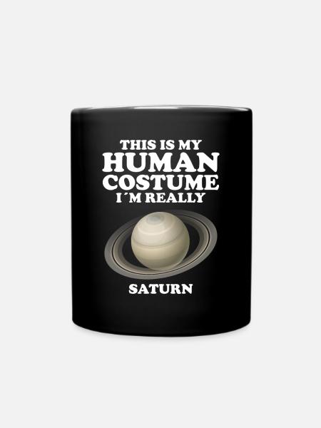 Saturn - Tasse einfarbig - Schwarz