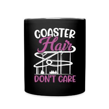 Parc à thème Vacances Femmes Montagnes russes Hair Don' - Mug uni - noir - Devant