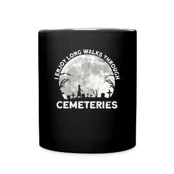 I like long walks through cemeteries Gothic - Full Colour Mug - black - Front