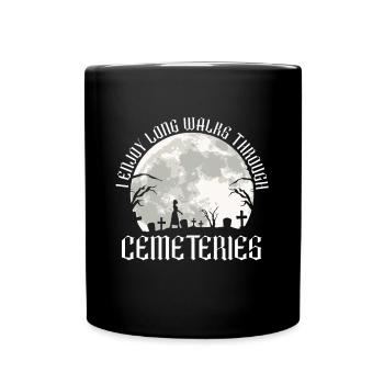 I like long walks through cemeteries Gothic - Full Colour Mug - black - Front