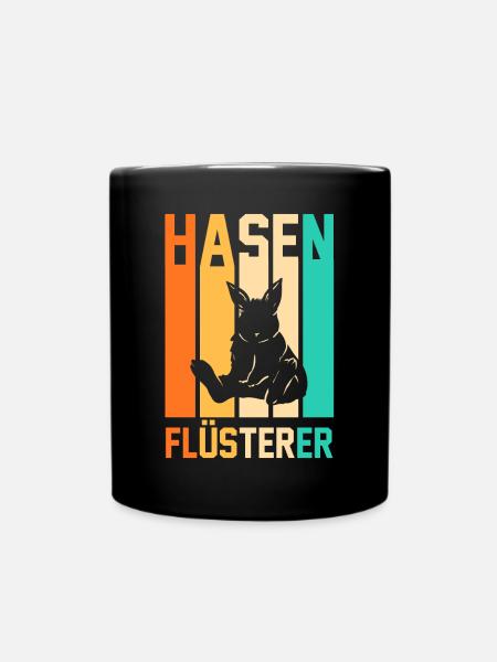 Nagetier Kaninchen Hase - Tasse einfarbig - Schwarz