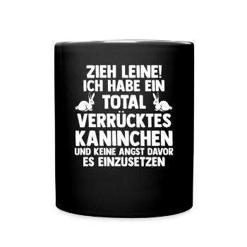 Nagetier Hase Kaninchen - Tasse einfarbig - Schwarz - Vorne