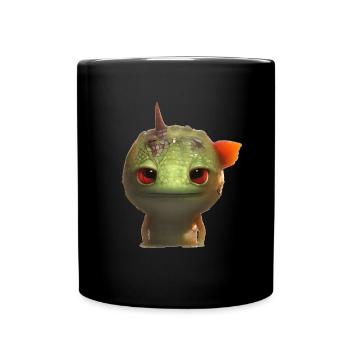 Gamer's Perfect Illustration - Cute Colorful Gekko - Tasse einfarbig - Schwarz - Vorne