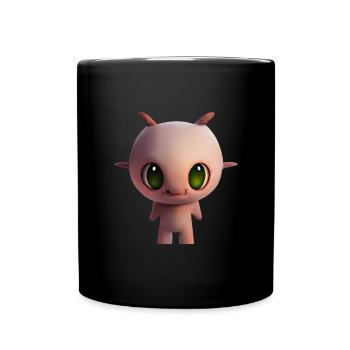 Gamer's Perfect Illustration - Cute Colorful Gekko - Tasse einfarbig - Schwarz - Vorne