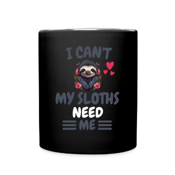 Animal Lovers Zoo Animal Funny Cadeau Paresseux - Mug uni - noir - Devant