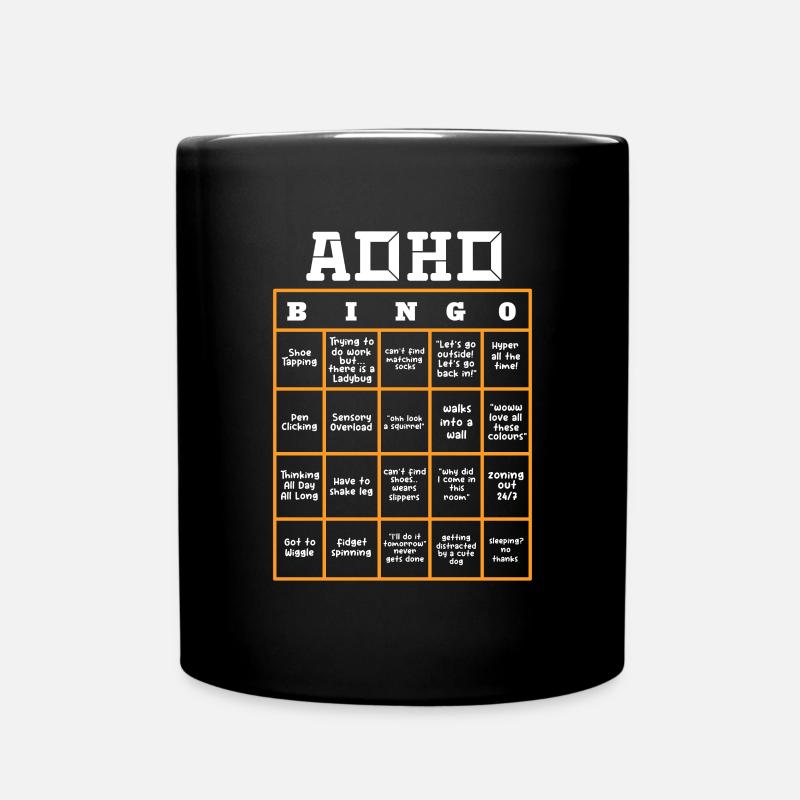 ADHD ADHD Attention Deficit Gift - Full Colour Mug - black