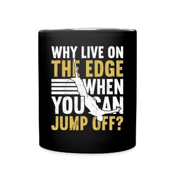 Bungee-Jump Bungee-Jumping - Tasse einfarbig - Schwarz - Vorne