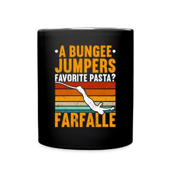 Bungee-Jump Bungee-Jumping - Tasse einfarbig - Schwarz - Vorne