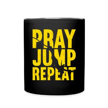 Bungee-Jump Bungee-Jumping - Tasse einfarbig - Schwarz - Vorne
