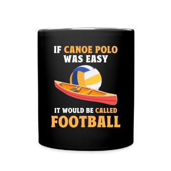 Kanu-Polo - Tasse einfarbig - Schwarz - Vorne