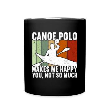 Kanu-Polo - Tasse einfarbig - Schwarz - Vorne