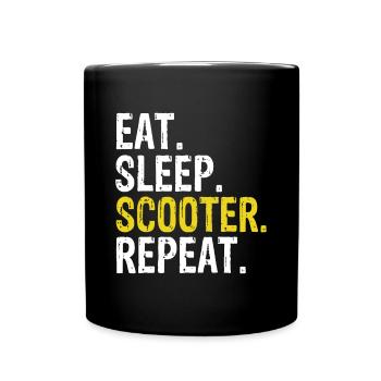 Manger Sleep Scooter Répéter Cadeau - Mug uni - noir - Devant