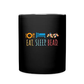 Essen Schlaf Perle Perle Custom Schmuck Maker Beadin - Tasse einfarbig - Schwarz - Vorne