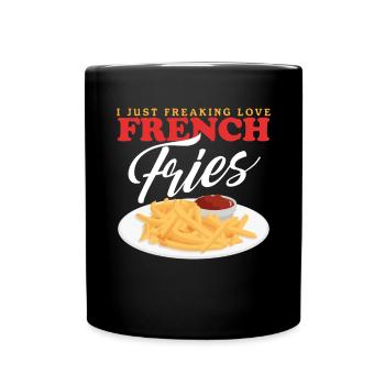 French fries fast food fast food fries gift - Full Colour Mug - black - Front