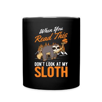 Sloth Gift Sloth - Full Colour Mug - black - Front