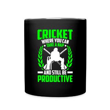 Cricket où ils font une sieste - Mug uni - noir - Devant