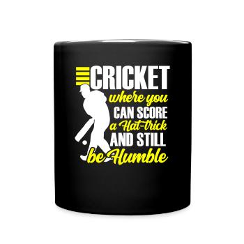 Cricket où vous pouvez marquer - Mug uni - noir - Devant