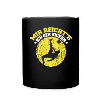 Mir Reichts Ich Gehe Kicken - Tasse einfarbig - Schwarz - Vorne