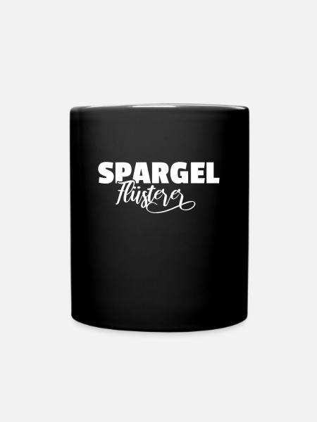 Spargelflüsterer Spargelflüsterin Vegan Gemüse - Tasse einfarbig - Schwarz
