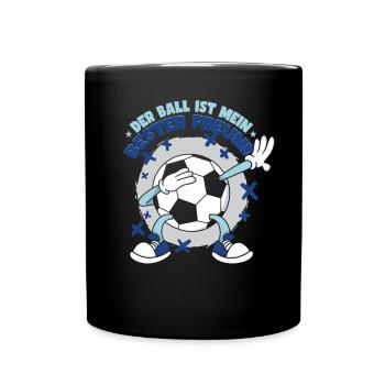 Fußball Dab Kinder Fußballspieler Sprüche - Tasse einfarbig - Schwarz - Vorne