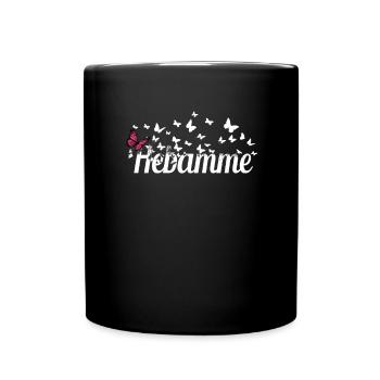 Geburtshelferin Kollegin Schmetterlinge Hebamme - Tasse einfarbig - Schwarz - Vorne
