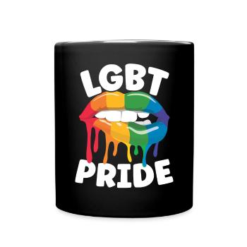 Droits des homosexuels Mois de la fierté arc-en-ciel LGBTQ Gay Pride - Mug uni - noir - Devant