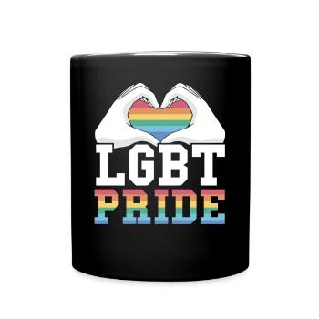 Droits des homosexuels Mois de la fierté arc-en-ciel LGBTQ Gay Pride - Mug uni - noir - Devant