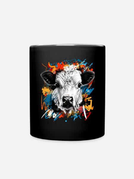Kuh - Tasse einfarbig - Schwarz
