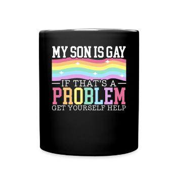 Gay Rights Rainbow Pride Month LGBTQ Gay Pride - Full Colour Mug - black - Front